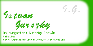istvan gurszky business card